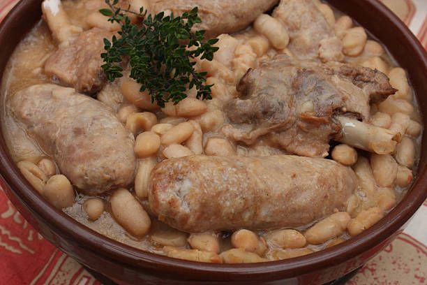 istock Cassoulet with goose confit and sausages 618057426