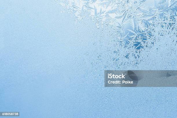 Winter Background Frost On Window Stock Photo - Download Image Now - Ice, Backgrounds, Winter