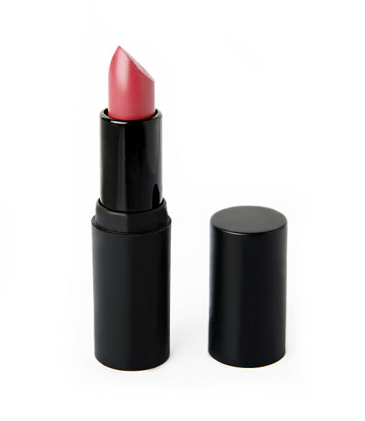 istock pink lipstick with black package on white background 618061298