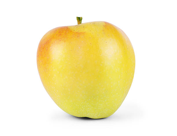 istock Single a yellow apple. Close-up. Studio photography. 618062538