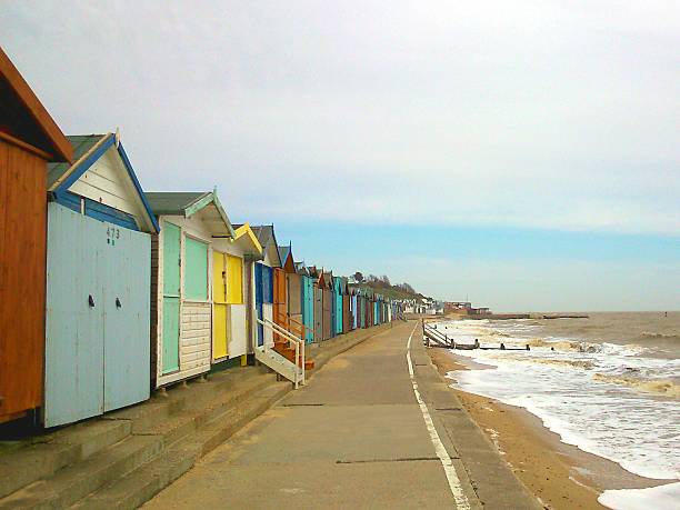 istock Beach Huts at Walton-on-the-Naze, England 618064830