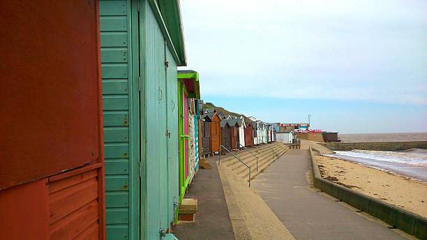 istock Beach Huts at Walton-on-the-Naze, England 618064910
