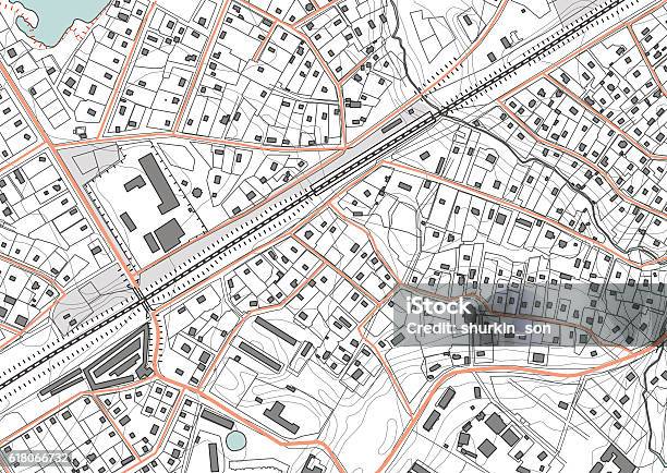 Vetores de Plano Imaginário De Uma Área Residencial De Habitação Privada e mais imagens de Planejamento