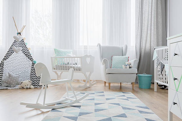 istock Place for a baby in white tones 618067620
