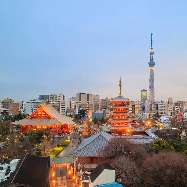 Photo of View of Tokyo skyline at twilight