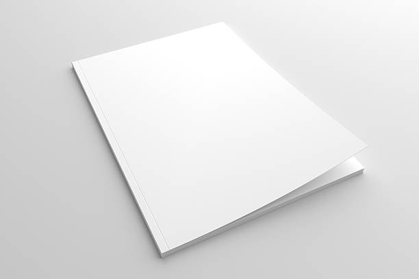 istock Empty white cover magazine 3D illustration mock-up. 618178184