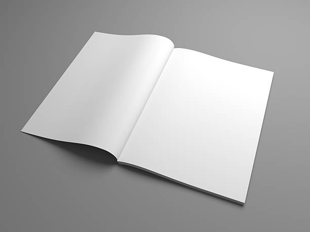 istock Blank 3D illustration opened magazine, book, booklet o brochure. 618178294