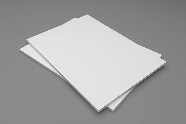 istock Blank 3D illustration empty two magazines, books on gray. 618178412