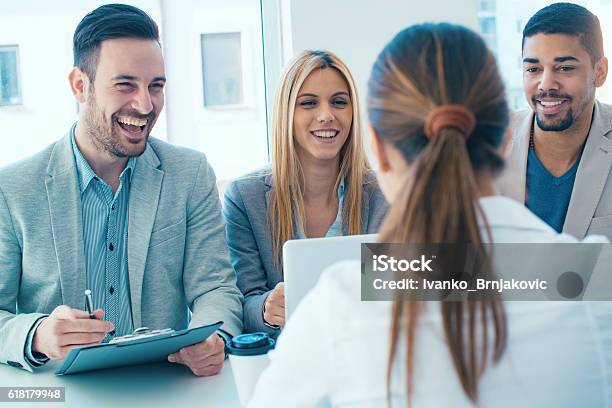 Job Applicant Having An Interview Stock Photo - Download Image Now - Interview - Event, Candidate, Occupation