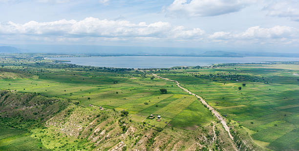 Aerial view of the landscapes of Hawassa, Ethiopia