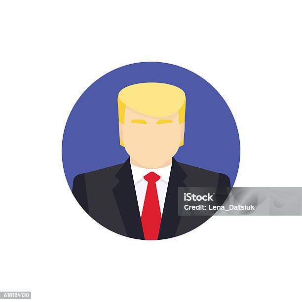 Presidential Candidate Icon Usa Election 2016 Concept Flat Vector Illustration Stock Illustration - Download Image Now