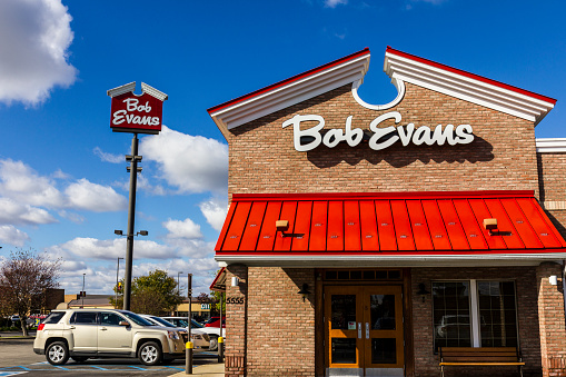 Anderson, US - October 24, 2016: Bob Evans Restaurant. Bob Evans also sells a retail line of food products I