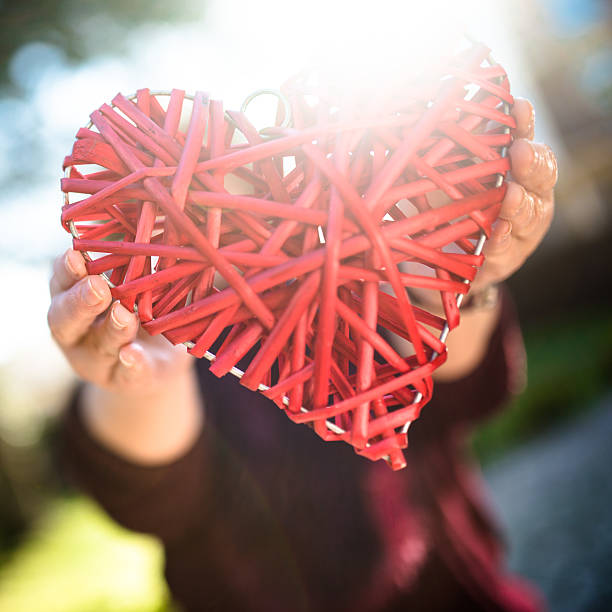 wooden heart shape for st. valentine