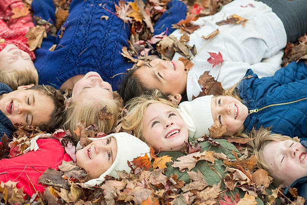 istock Laying in a Pile of Leaves 618188696