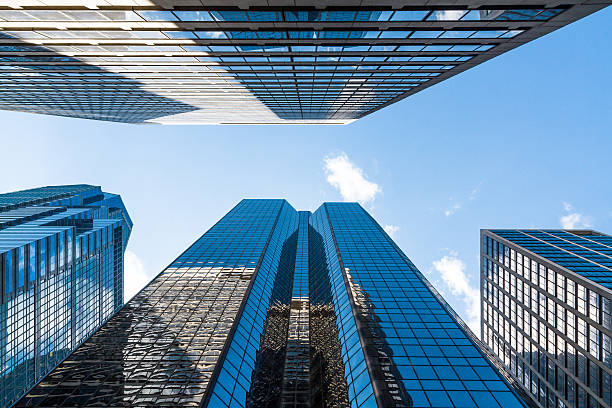 istock looking up of office buildings 618189406