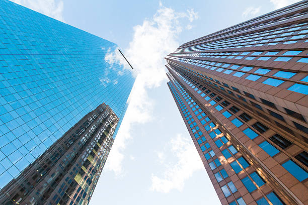 istock looking up of office buildings 618190588