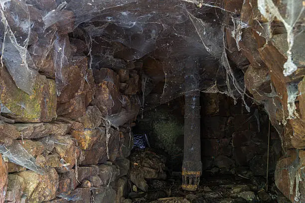 Obsolete mechanism of an old water mill. Photographed in the Geopark of Penha Garcia. Portugal.