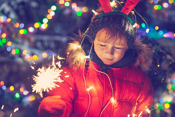 istock Little boy in Xmas 618193472