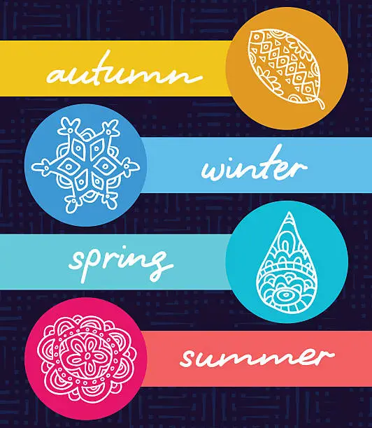 Vector illustration of Four seasons