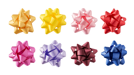 Colorful flower gift ornament collection, High resolution , clipping path