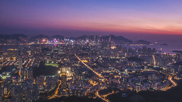istock Hong Kong Cityscape at Sunset 618199194