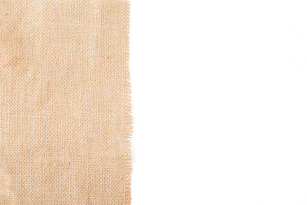 istock Natural linen texture with space place. Burlap background. Top view. 618200810
