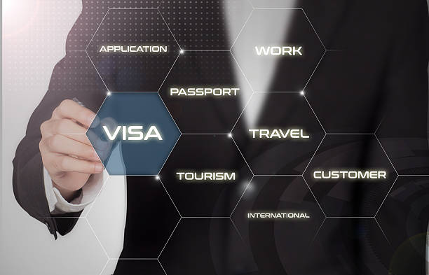 istock Concept about visa for traveling or working abroad 618203722