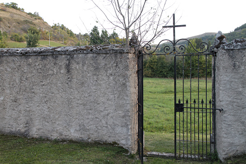 Old Italian cemetery gate