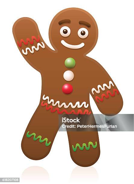 Gingerbread Man Waving Stock Illustration - Download Image Now -  Gingerbread Man, Cartoon, Adult - iStock