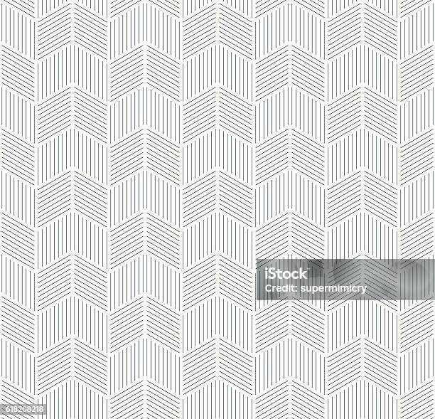 Seamless Monochrome Pattern Of Stripes Stock Illustration - Download Image Now - Herringbone, Chevron Pattern, Vector