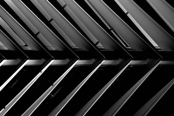 istock Close-up of roof / attic structure or suspended lath ceiling 618209680