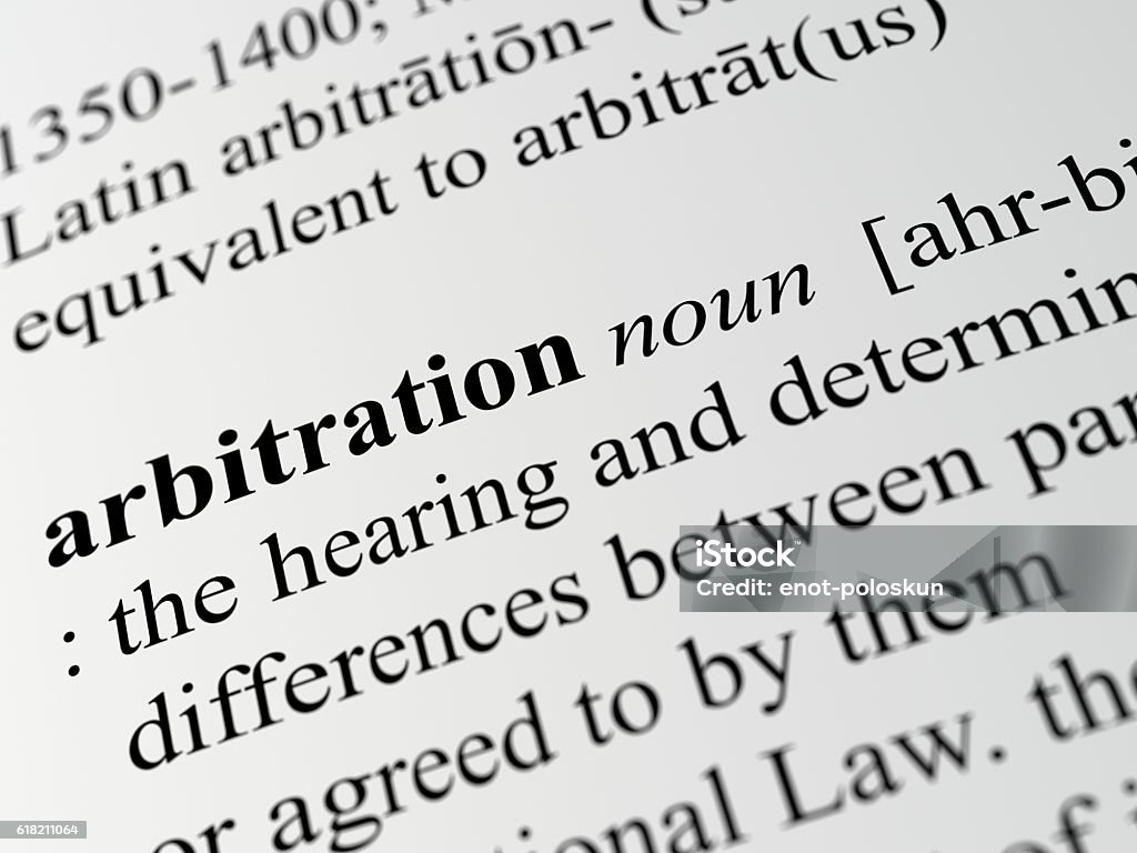 arbitration definition of arbitration Mediation Stock Photo