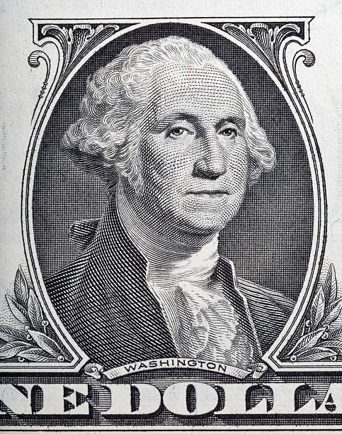 istock Macro of George Washington on one dollar bill 618211200