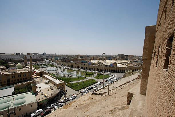 View of Arbil citadel and bazaar area