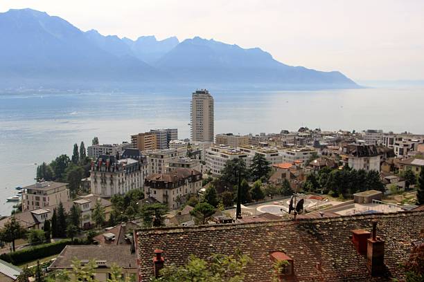 istock switzerland - montreux, panorama 618215328