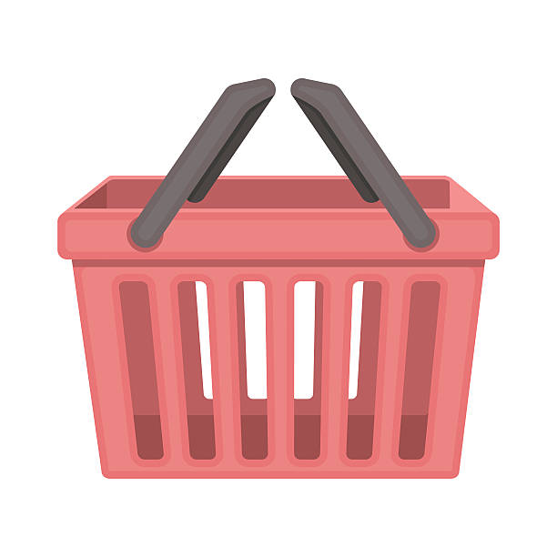 istock Shopping busket icon in cartoon style isolated on white background. 618216526