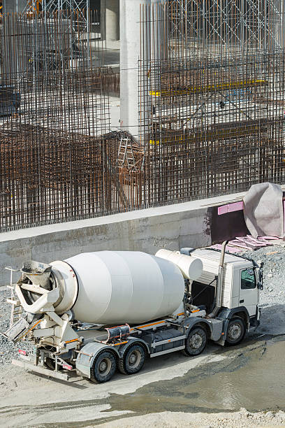 istock Mixer truck 618217928