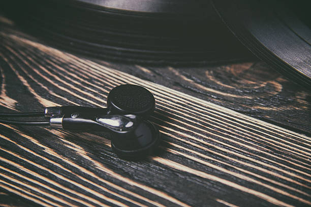istock old and morden audio miscellaneous on the wooden table 618220366