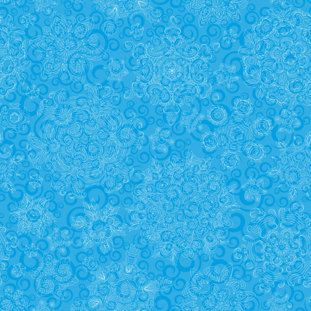 istock Seamless pattern of snowflakes. Golden  on dark background. EPS 8. 618316680