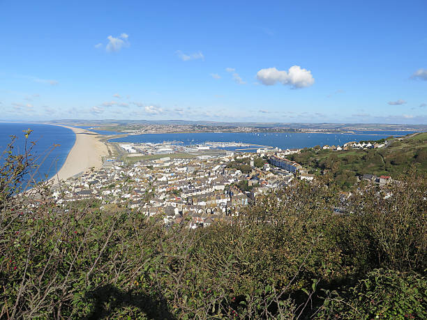 istock village of Chesil and marina 618318042