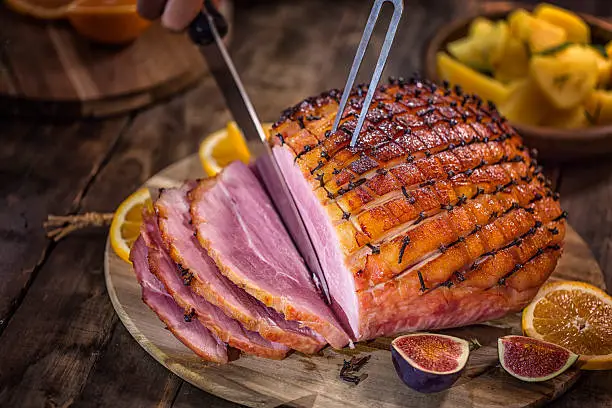 Photo of Carving Glazed Holiday Ham with Cloves