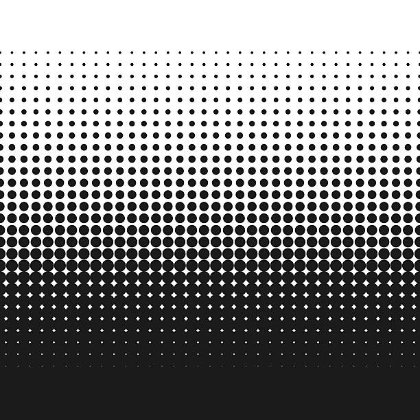 Dotted gradient vector illustration, retro halftone dots texture backdrop Dotted gradient vector illustration, white and black halftone background, horizontal seamless dotted lines, monochrome dots texture backdrop, retro effect digital enhancement stock illustrations