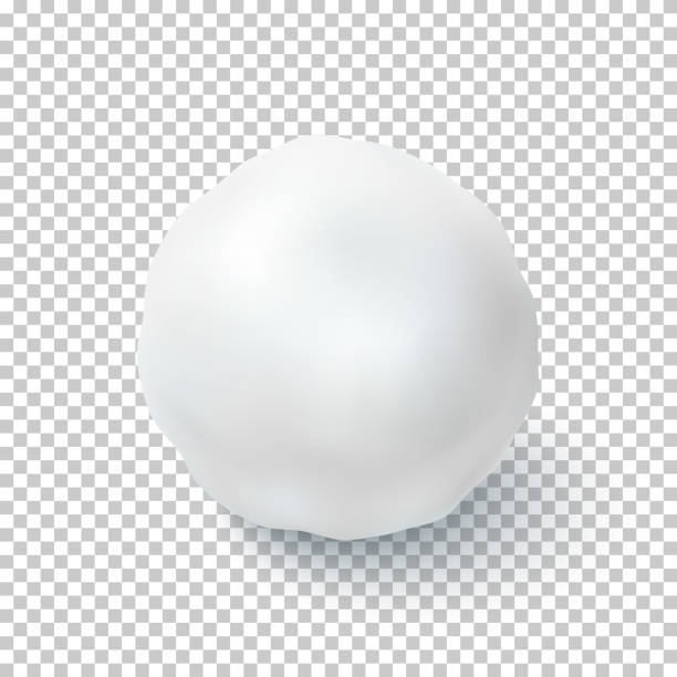 Realistic snow ball isolated on transparent background. Realistic snow ball isolated on transparent background. Vector illustration. snowball stock illustrations