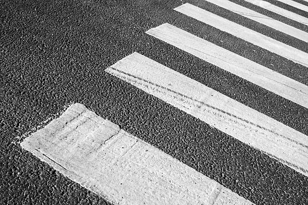 istock Pedestrian crossing road marking zebra 618326272