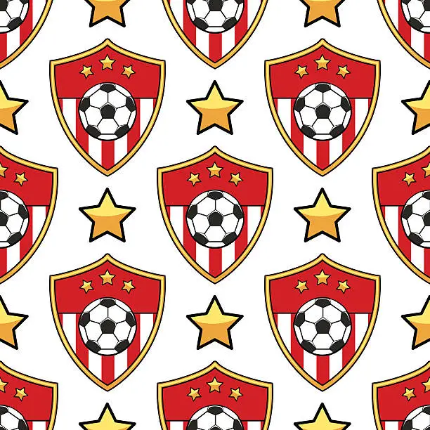 Vector illustration of Sport seamless pattern soccer