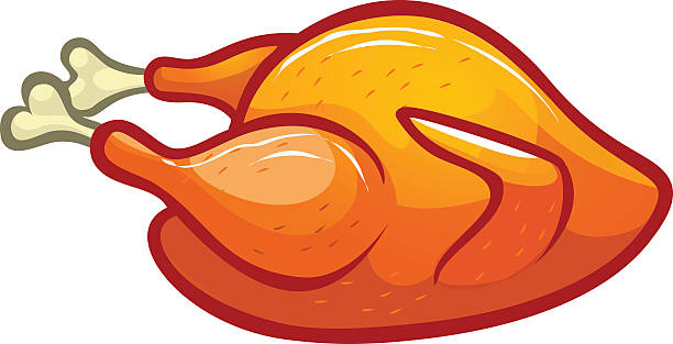 thanksgiving appetitlich gebratene truthahn mahlzeit symbol. vektor-illustration - thanksgiving dinner plate food stock-grafiken, -clipart, -cartoons und -symbole