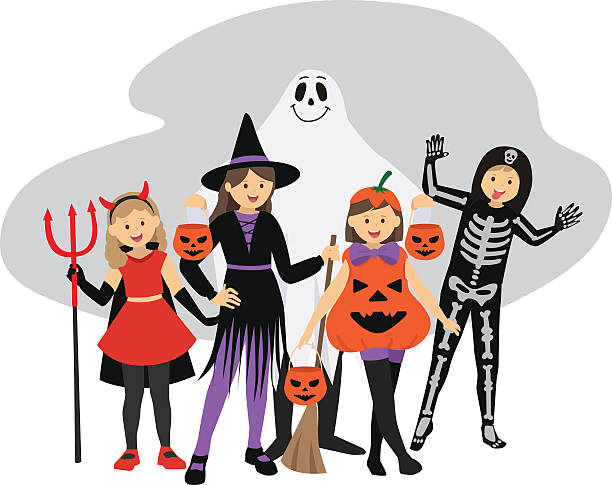 1,100+ Family Halloween Stock Illustrations, Royalty-Free Vector ...
