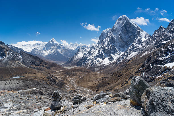 istock Ama Dablam mountain peak at Chola pass, Everest region 618338156