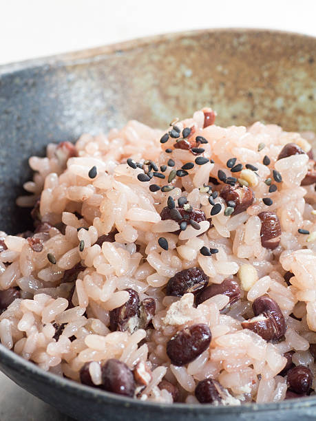 istock Japanese cuisine, cooked red bean sticky rice 618339558