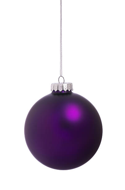 Christmas Ornament Bauble Purple Isolated on White Background